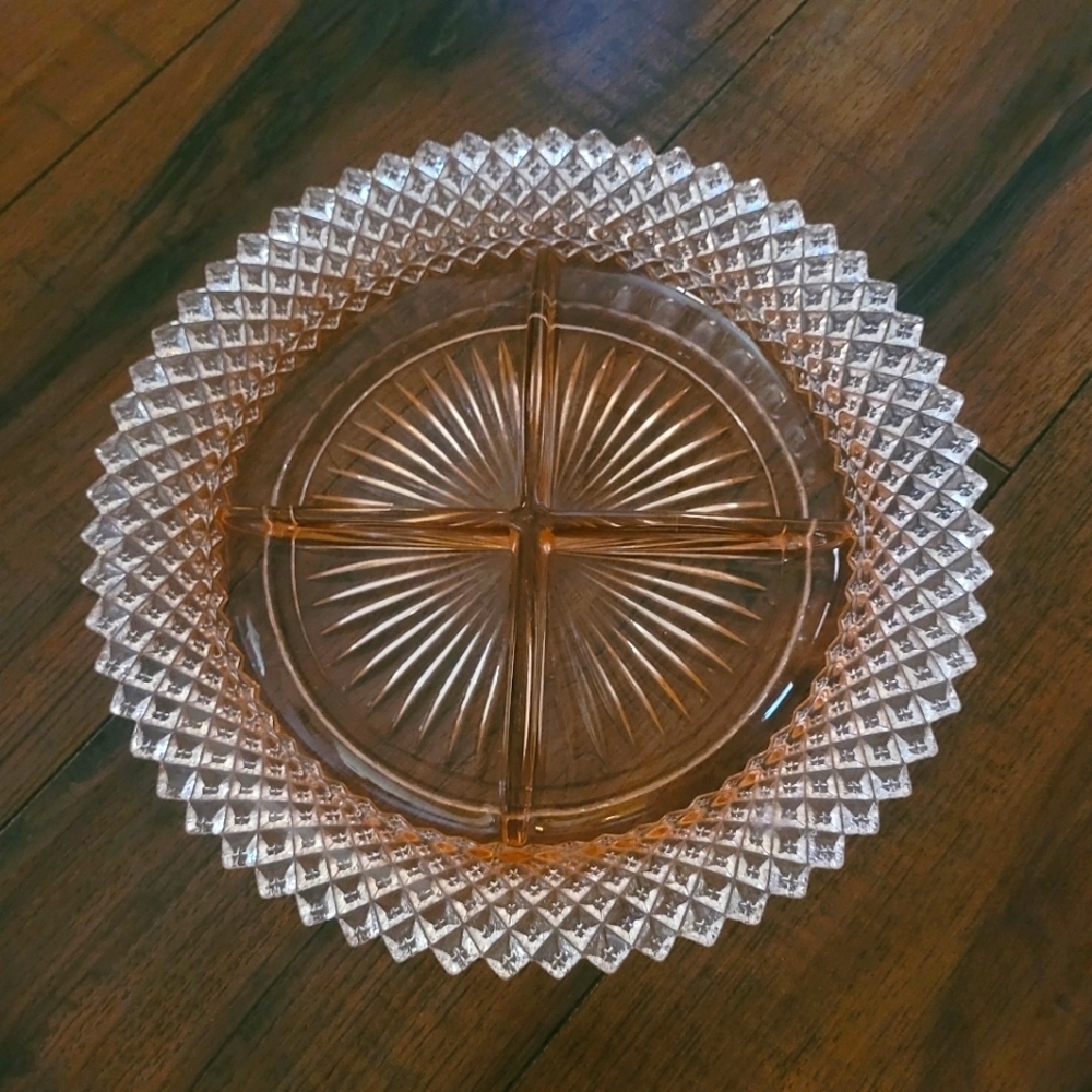 Depression Glass Miss America Pink‎ Anchor Hocking Serving Plate